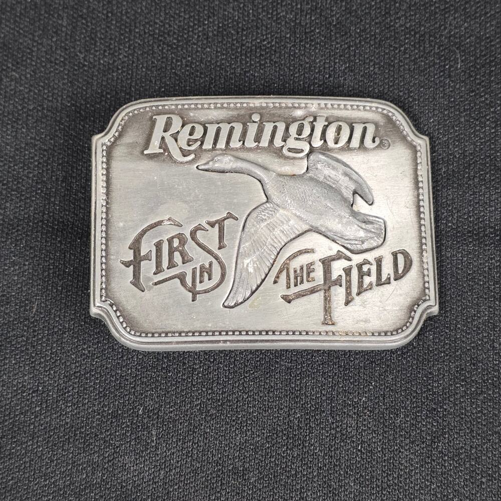 Remington Belt Buckle Silver Tone Canada Goose Sid Bell 1980 USA